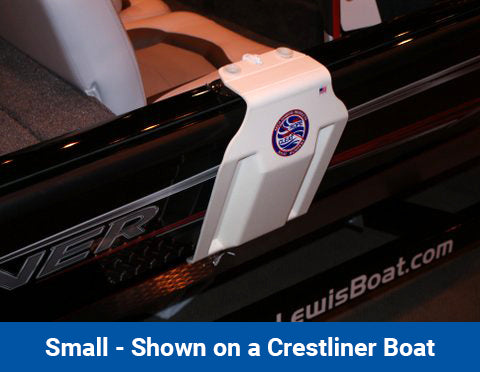 small aluminum boat fender shown on a crestliner boat