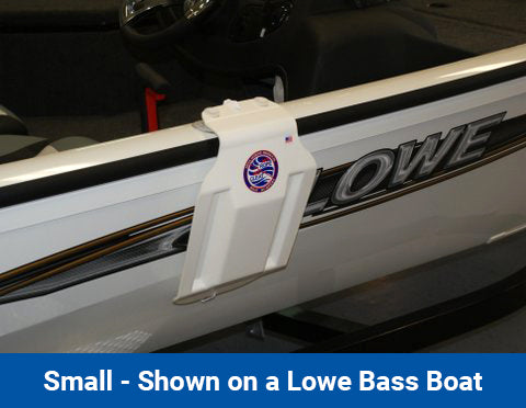 small aluminum boat fender shown on a lowe bass boat