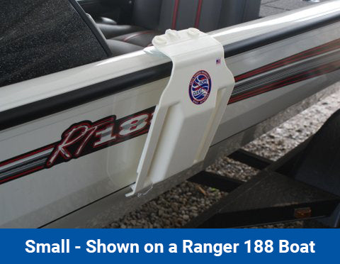 small aluminum boat fender shown on a ranger 188 boat